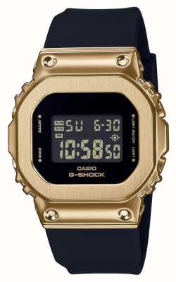 Casio Unisex horloge met gouden kast en zwarte band GM-S5600GB-1ER