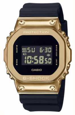 Casio Herenhorloge met gouden kast en zwarte band GM-5600G-9ER