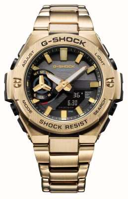 Casio G-steel b500-serie goudkleurig horloge op zonne-energie GST-B500GD-9AER