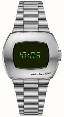 Hamilton Psr groene roestvrijstalen armband met digitale wijzerplaat H52414131