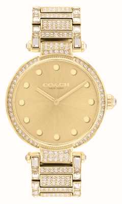 Coach Damescary | gouden wijzerplaat | goudkleurige kristallen armband 14503993