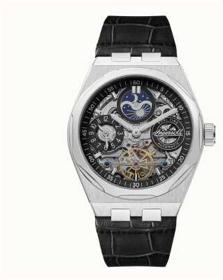 Ingersoll De Broadway | automatisch | skelet wijzerplaat | zwarte leren band I12903