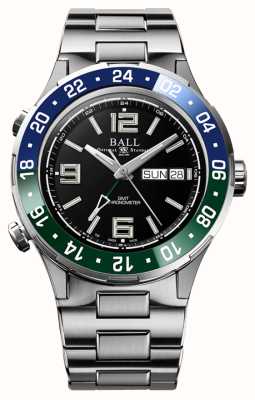 Ball Watch Company Roadmaster marine gmt blauw/groene bezel zwarte wijzerplaat DG3030B-S9CJ-BK