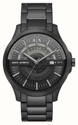 Armani Exchange Heren | zwarte wijzerplaat | zwarte roestvrijstalen armband AX2444