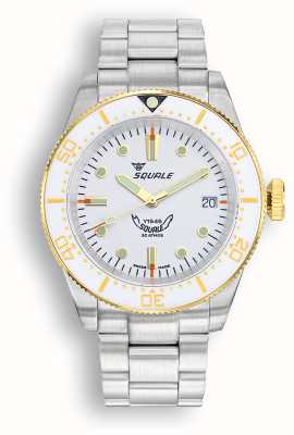 Squale 1545 | witte wijzerplaat | roestvrijstalen armband 1545WTWT.AC