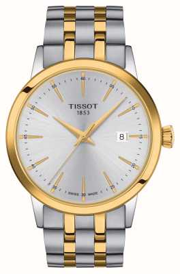 Tissot Klassieke droom voor heren | zilveren wijzerplaat | tweekleurige roestvrijstalen armband T1294102203100