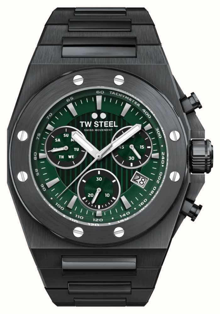 kapsel nederlaag Ondergedompeld TW Steel Ceo Tech Heren | Groene Wijzerplaat | Zwarte Pvd Roestvrijstalen  Armband CE4081 - First Class Watches™ NLD
