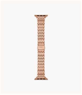 Fossil Apple watch band (38/40 mm) rosé goudkleurig roestvrij staal S380004