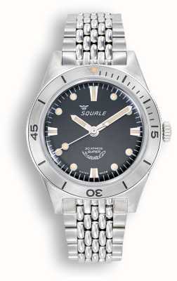 Squale Super-squale | sunray zwarte wijzerplaat | roestvrijstalen armband SUPERSSBK.AC