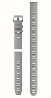 Garmin Alleen Quickfit® 22 horlogeband - poedergrijs siliconen (3-delige duikset) 010-13113-03