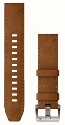 Garmin Alleen Quickfit® 22 marq horlogeband - leer/fkm hybride band, bruin/zwart 010-13225-08