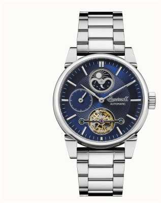 Ingersoll De schommel | automatisch | blauwe wijzerplaat | roestvrijstalen armband I07501B