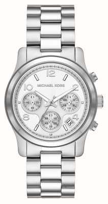 Michael Kors Damesbaan | zilveren chrono wijzerplaat | roestvrijstalen armband MK7325