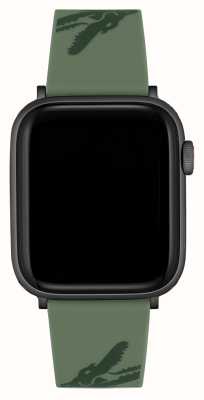 Lacoste Apple watch band (42/44mm) krokodillenprint groen siliconen 2050018