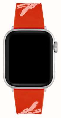 Lacoste Apple watch band (38/40mm) krokodillenprint oranje siliconen 2050020