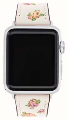 Coach Apple watch bandje - alleen bandje | creme gebloemd leer | 38/40/41 mm compatibel 14700184