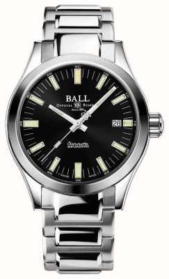Ball Watch Company Ball engineer m marvelight (40 mm) roestvrijstalen herenarmband met zwarte wijzerplaat NM9032C-S1CJ-BK