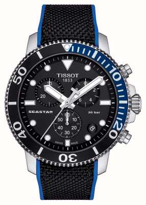 Tissot Seastar 1000 chronograaf (45,5 mm) zwarte wijzerplaat / zwart-blauwe band T1204171705103