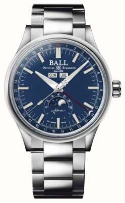 Ball Watch Company Engineer ii maankalender | 40mm | beperkte oplage | blauwe wijzerplaat | roestvrijstalen armband | NM3016C-S1J-BE