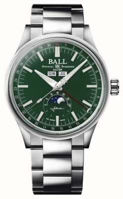 Ball Watch Company Engineer ii maankalender | 40mm | beperkte oplage | groene wijzerplaat | roestvrijstalen armband NM3016C-S1J-GR