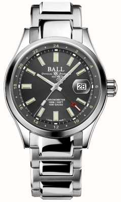 Ball Watch Company Ingenieur iii uithoudingsvermogen 1917 gmt | beperkte oplage | grijze wijzerplaat | roestvrijstalen armband | klassiek GM9100C-S2C-GY