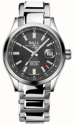 Ball Watch Company Ingenieur iii uithoudingsvermogen 1917 gmt | beperkte oplage | grijze wijzerplaat | roestvrijstalen armband | regenboog GM9100C-S2C-GYR