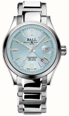Ball Watch Company Ingenieur iii uithoudingsvermogen 1917 gmt | 41mm | beperkte oplage | ijsblauwe wijzerplaat | roestvrijstalen armband GM9100C-S2C-IBER