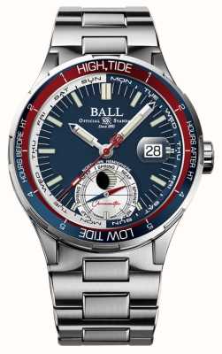 Ball Watch Company Roadmaster oceaanverkenner | 41mm | beperkte oplage | blauwe wijzerplaat | roestvrijstalen armband DM3120C-SCJ-BE