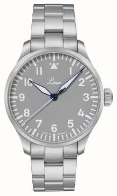 Laco Augsburg grau automatisch (42 mm) grijze wijzerplaat / roestvrijstalen armband 862158.MB