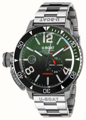 U-Boat Sommerso ghiera Ceramica (46 mm) groene gradiënt wijzerplaat / roestvrijstalen armband 9520/MT