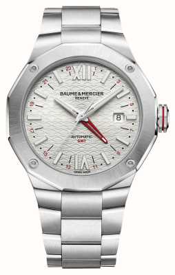 Baume & Mercier Heren Riviera automatisch (42 mm) zilveren wijzerplaat / roestvrijstalen armband M0A10658