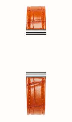 Herbelin Antarès verwisselbare horlogeband - krokodillenleer oranje leer / roestvrij staal - alleen band BRAC17048A118