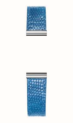 Herbelin Antarès verwisselbare horlogeband - viper textured blauw leer / roestvrij staal - alleen band BRAC17048A116