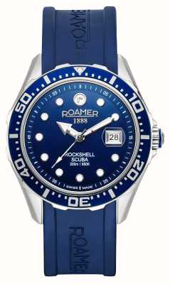 Roamer Rockshell mkiii scuba blauwe wijzerplaat / blauwe siliconen band 867833 41 45 02