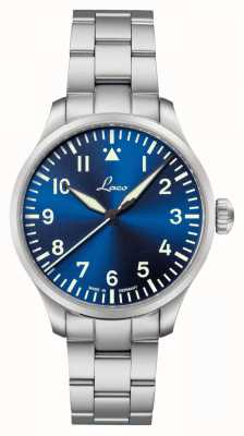 Laco Augsburg blaue stunde automatisch (39 mm) blauwe sunray wijzerplaat / roestvrijstalen armband 862102.MB