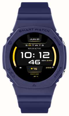 Reflex Active Series 26 sport multifunctionele smartwatch (42 mm) digitale wijzerplaat / blauwe siliconen RA26-2181