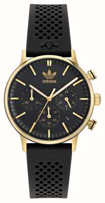 Adidas Code één chronograaf (40 mm) zwarte wijzerplaat / zwart rubber AOSY23521