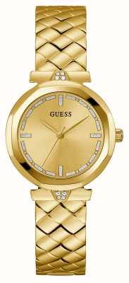 Guess Damesgerucht (34 mm) gouden wijzerplaat / gouden roestvrijstalen armband GW0613L2