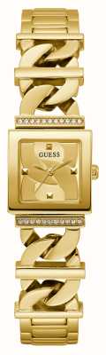 Guess Dames runaway (20,8 mm) gouden wijzerplaat / goudkleurige roestvrijstalen armband GW0603L2