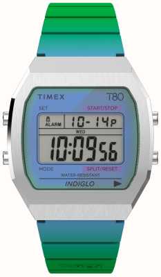 Timex 80 (36 mm) digitale wijzerplaat / groene harsband TW2V74500
