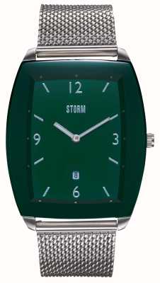 STORM Herenzyone groene (38 mm) groene wijzerplaat / roestvrijstalen mesh-armband 47527/GN