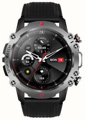 STORM S-hero titanium smartwatch (47 mm) digitale wijzerplaat / zwarte siliconen band 47535/TI