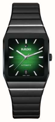 RADO Anatom automatische (32,5 mm) groene gradiënt wijzerplaat / zwarte rubberen band R10202319
