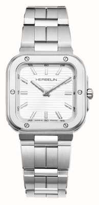 Herbelin Dames cap camarat (30 mm) witte wijzerplaat / roestvrijstalen armband 17546B12