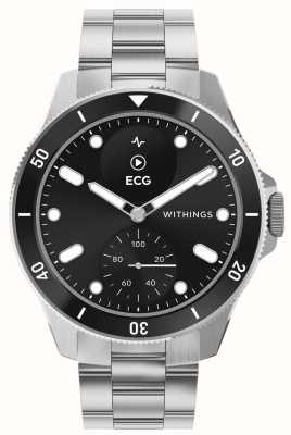 Withings Scanwatch nova - klinisch gevalideerde hybride smartwatch (42 mm) zwarte hybride wijzerplaat / roestvrij staal HWA10-MODEL 9-ALL-INT