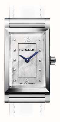 Herbelin Antarès horlogekast - parelmoeren wijzerplaat / roestvrij staal - alleen kast H17444AP19N