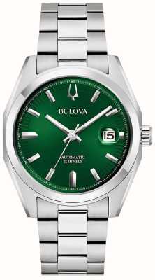 Bulova Heren landmeter (38 mm) groene wijzerplaat / roestvrijstalen armband 96B429