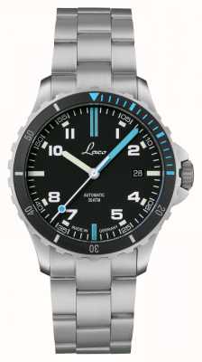 Laco Atlantik automatische (39 mm) zwart-blauwe wijzerplaat / roestvrijstalen armband 862133.MB