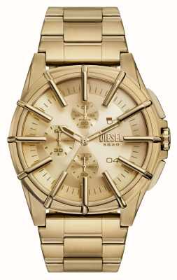 Diesel Heren ingelijste (44 mm) gouden chronograaf wijzerplaat / goudkleurige roestvrijstalen armband DZ4659