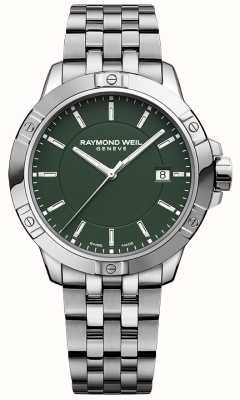 Raymond Weil Tango klassieke quartz (41 mm) groene wijzerplaat / roestvrijstalen armband 8160-ST-52041